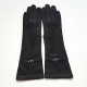 Gants en cuir d'agneau noirs "NELLY".