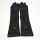 Leather gloves of lamb black "NELLY".