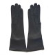 Gants en cuir d'agneau noirs "NELLY".