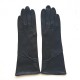Leather gloves of lamb black "GINA".