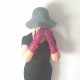 Gants en cuir d'agneau fuchsia et orchidée "ROXY "".