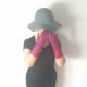 Leather gloves of lamb fuchsia and orchid "ROXY".