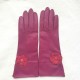 Gants en cuir d'agneau fuchsia et orchidée "ROXY "".