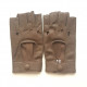 Leather mittens of lamb clay "PILOTE".
