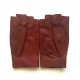 Leather mittens of lamb red he "PILOTE".