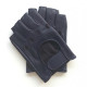 Leather mittens of lamb damson "PILOTE"