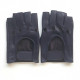 Leather mittens of lamb damson "PILOTE"