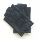 Leather mittens of lamb navy "PILOTE"