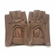 Leather mittens of lamb clay "PILOTE".