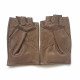 Leather mittens of lamb clay "PILOTE".