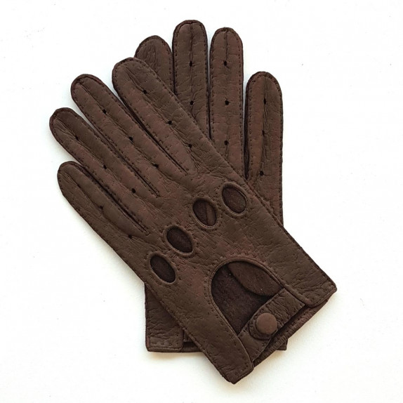 Leather gloves of peccary kahki "JOSEPH"