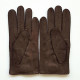 Leather gloves of peccary kahki "JOSEPH"