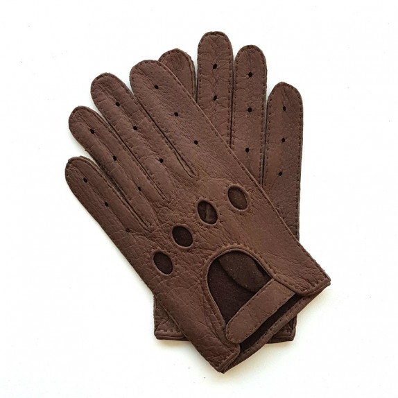 Leather gloves of peccary vison "FERDINAND"