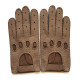 Leather gloves of peccary kahki "JOSEPH"