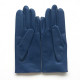Gants en cuir d'agneau indigo "AUDREY".