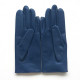 Leather gloves of lamb indigo "AUDREY".