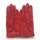 Gants en cuir d'agneau rouge "AUDREY".