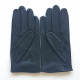 Gants en cuir d'agneau navy "AYRTON".