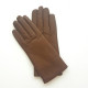 Gants en cuir d'agneau biscuit "CAPUCINE".