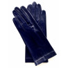 Leather gloves of lamb navy "CAPUCINE"