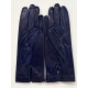 Leather gloves of lamb navy "CAPUCINE"