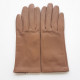 Gants en cuir d'agneau argile "CAPUCINE".