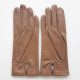Leather gloves of lamb clay "CAPUCINE"