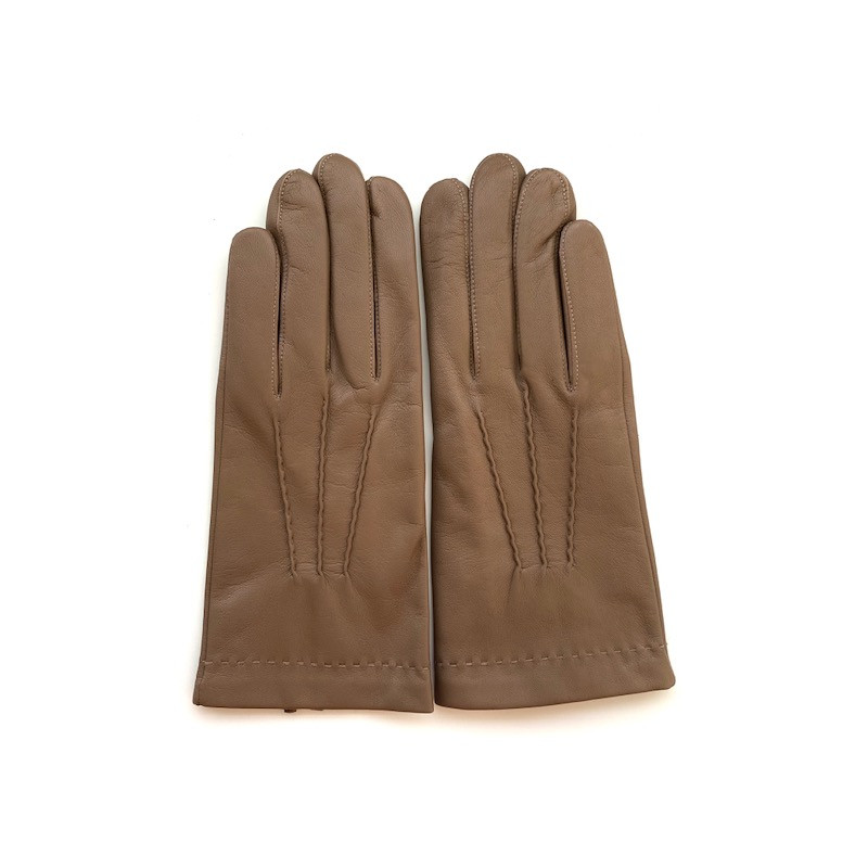 Gants en cuir d'agneau blanc HENRI.