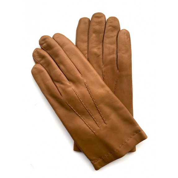 Gants en cuir d'agneau biscuit "HENRI".