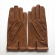 Leather gloves of lamb biscuit and tobacco "AKI".