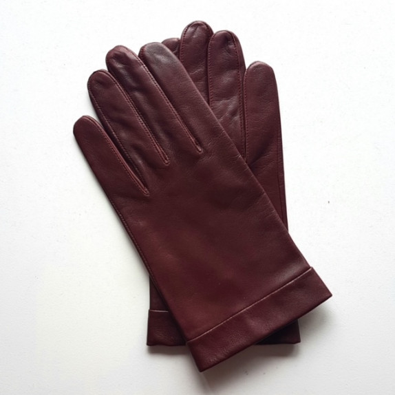 Gants en cuir d'agneau rouge h "GUILHEM".