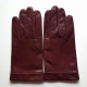 Gants en cuir d'agneau rouge h "GUILHEM".