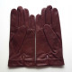 Gants en cuir d'agneau rouge h "GUILHEM".