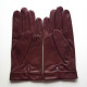 Leather gloves of lamb red h "GUILHEM".