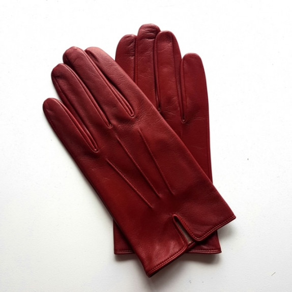 Leather gloves of lamb red h" COWBOY".