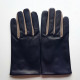 Leather gloves of lambdamson and putty "TWIN H"