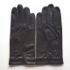 Gants en cuir d'agneau marron "GUILHEM".