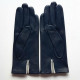 Leather gloves of lamb navy and dove "UCHIWA"