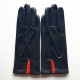 Gants en cuir d'agneau navy, orange et gris "ROTASU.