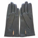 Gants en cuir d'agneau pour écran tactile noir "CAPUCINE PHONE ".