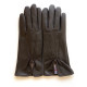 Leather gloves of lamb brown "JULIE".