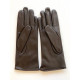 Leather gloves of lamb brown "JULIE".