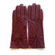 Leather gloves of lamb burgundy "JULIE".