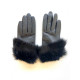 Leather gloves of lamb chocolate "STEPPE"