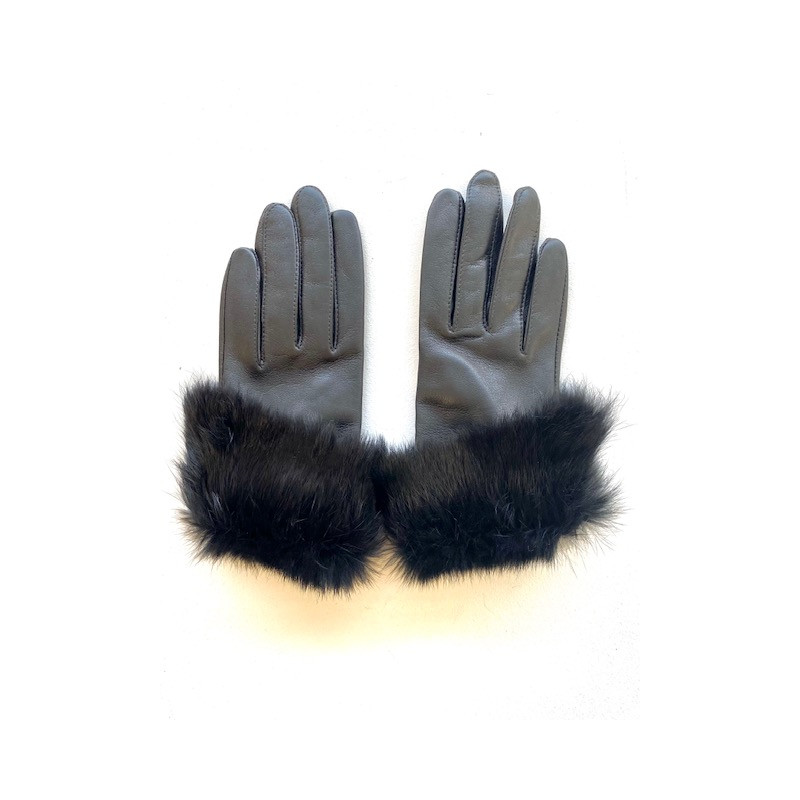 Gants en cuir d’agneau fourrure lapin - KIRUNA