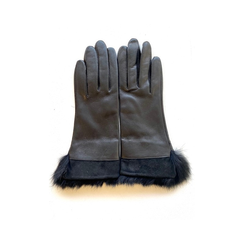 Gants femme Corinna - Accessoires en cuir fourrés lapin