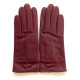 Gants en cuir d'agneau rouge "ANEMONE".