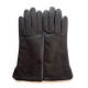 Leather gloves of lamb brown "VIOLETTE"