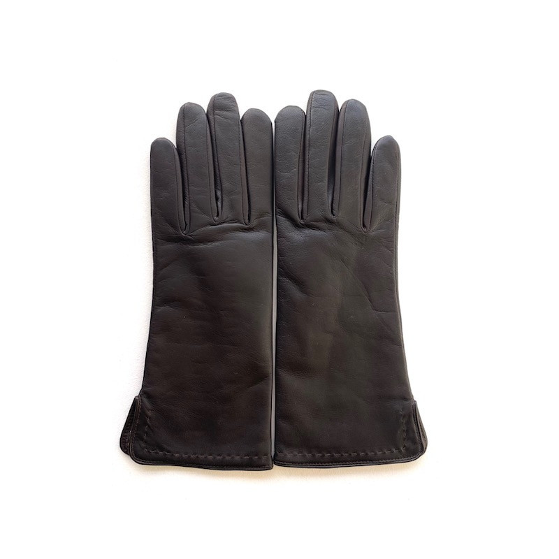 Gants homme en cuir d'agneau Chocolat