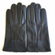 Gants en cuir d'agneau tactile noir "HENRI".